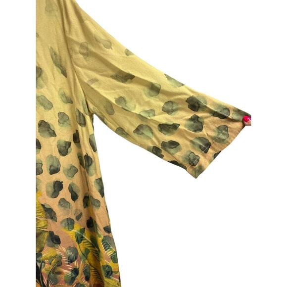 Soft Surroundings Boho Midi Dress Pockets Jungle Print XL - Picture 6 of 13